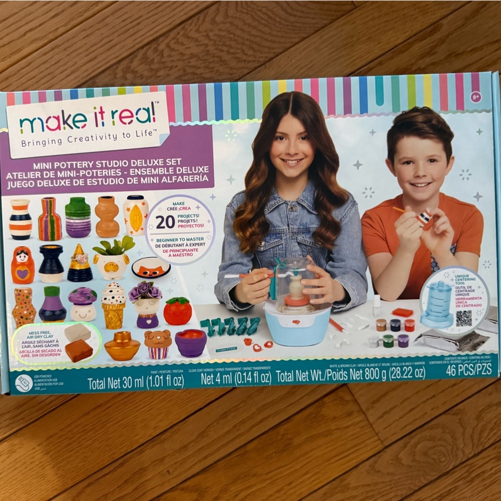 Make it real mini pottery studio used in original box